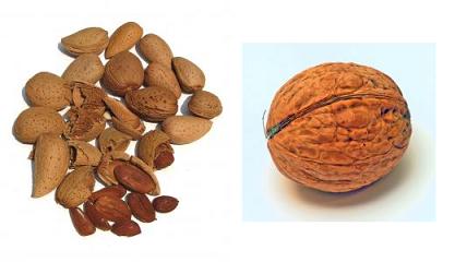 almonds and walnut
